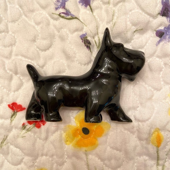 Vintage Scotty Dog Black Porcelain Ceramic Figurine Adorable 4” 🐾 - Picture 4 of 10